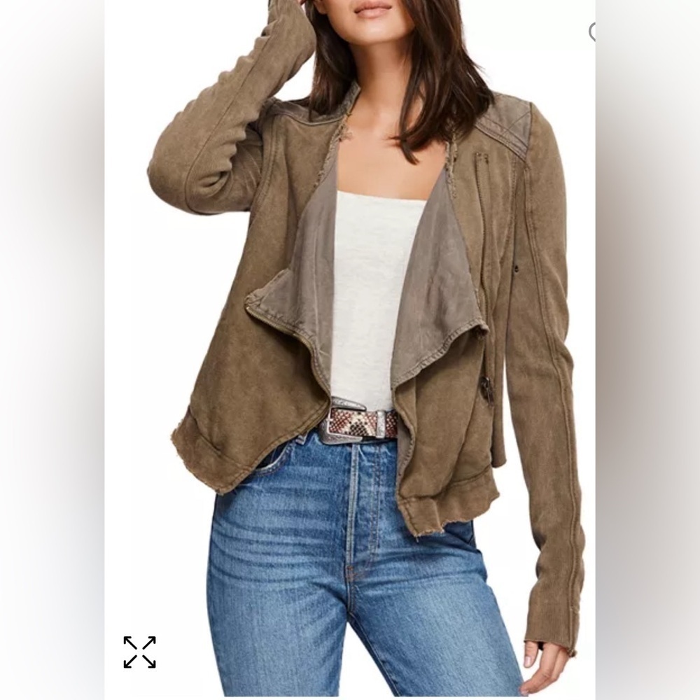 Free People Shrunken Moto Jacket XS